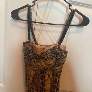Anne Klein Maxi Leopard Print Dress